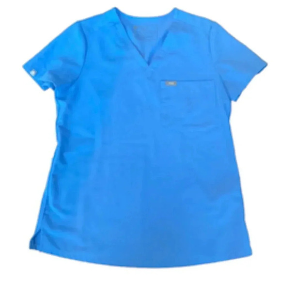 Figs Technical Collection Catarina 1 pocket scrub top PO # 1602 Blue Women’s XS - Picture 10 of 10